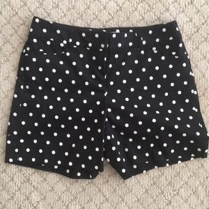 White House Black Market polka dot shorts.